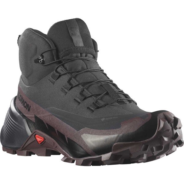 Salomon Cross Hike 2 Mid GTX Shoe Women's in Black and Chocolate Plum and Black